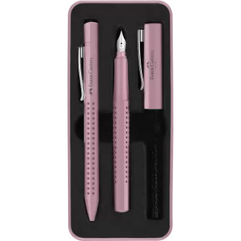Set stilou si pix roz, Grip 2010 Rose Faber-Castell-1