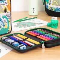 Penar cu 2 fermoare, echipat cu 36 piese, Dinozauri Milan-4-IMG-slider-mobile