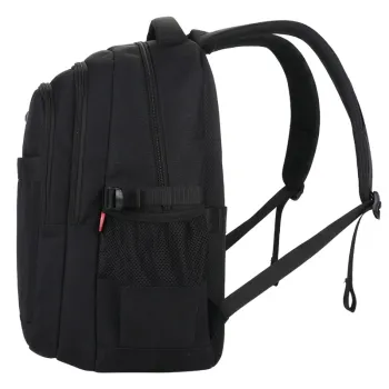 Ghiozdan scoala, gimnaziu si liceu, negru uni, 46 cm Daco GH5007-2
