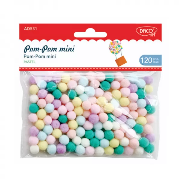 Pom-pom mini, culori pastel Daco AD531-1-IMG-slider