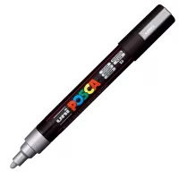 Posca marker UNI Argintiu, varf mediu 1.8-2.5 mm PC-5M-2-IMG-slider-mobile