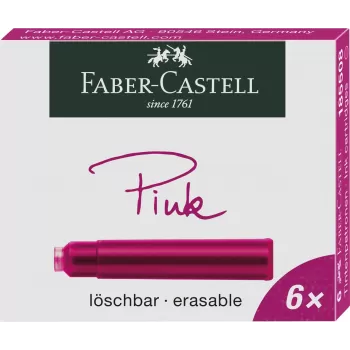 Cartuse cerneala mici roz 6 buc/cutie Faber-Castell-1