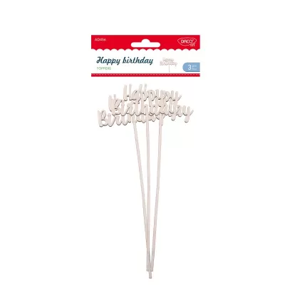 Accesorii craft -  Topper lemn Happy Birthday Daco AD456-img