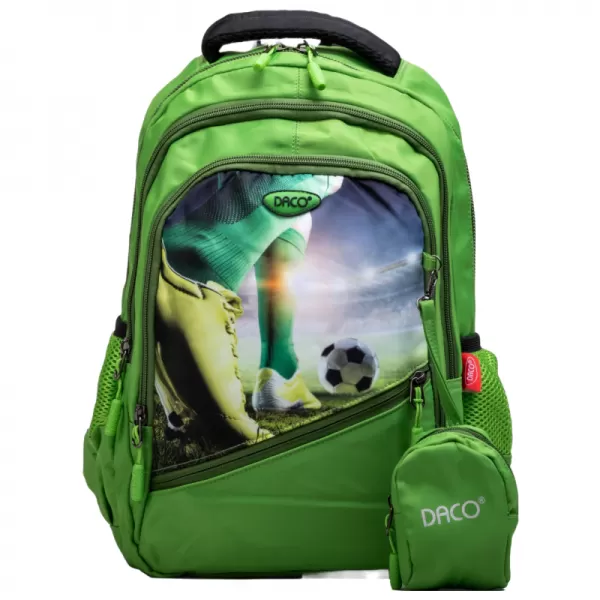 Ghiozdan scolar baieti, imprimeu fotbal, clasa pregatitoare, 38 cm Daco GH379-1-IMG-slider