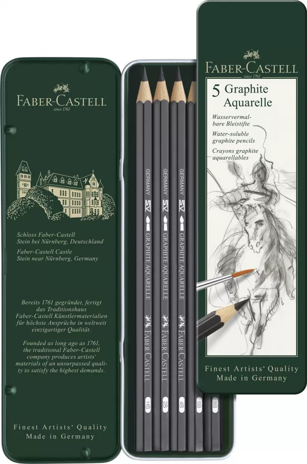 Set 5 buc creion grafit aquarelle Faber-Castell-2-IMG-slider