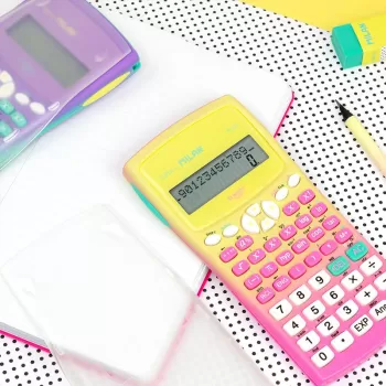 Calculator stiintific 10 DG, galben-roz degrade, Milan  159110SNPBL-3