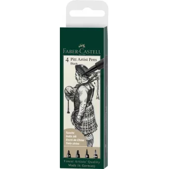 Pitt artist pen set 4 buc negru ( 1.5,c,b,fm) Faber-Castell-1