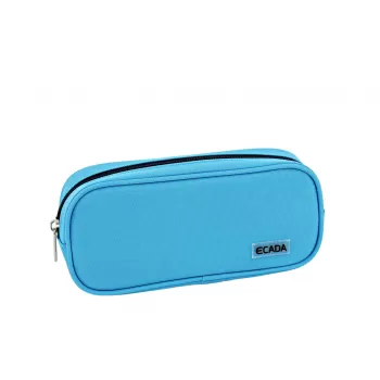 Penar etui albastru deschis, 1 fermoar Ecada 786024A-1