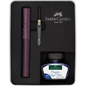 Set stilou cu calimara cerneala si convertor, Berry, Grip 2011 Faber-Castell-1-IMG-nav