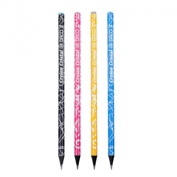Creion grafit HB, lemn negru CRISTAL Daco CG501-1