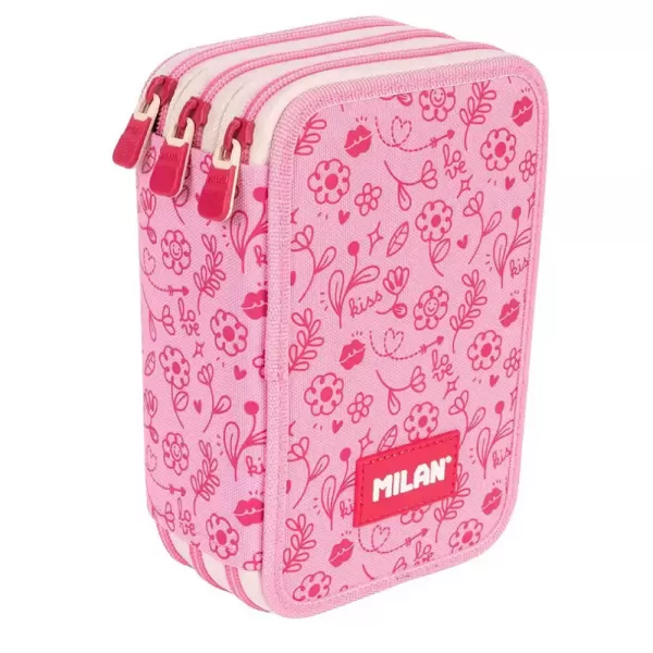 Penar Milan 3 compartimente, echipat cu 49 piese, imprimeu floral roz-1-IMG-slider