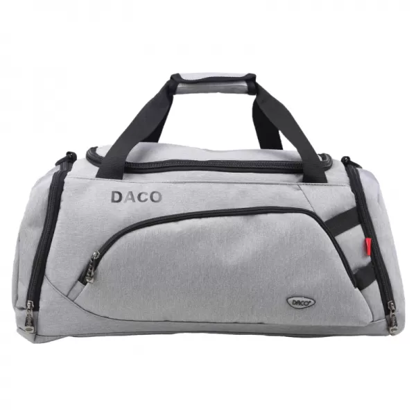 Geanta voiaj mica, 4 fermoare, gri, 52 cm Daco GL195-1-IMG-slider
