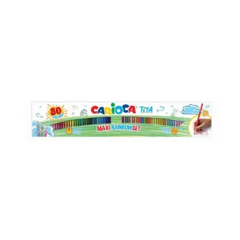 Creioane colorate 80 culori CARIOCA 42890-1