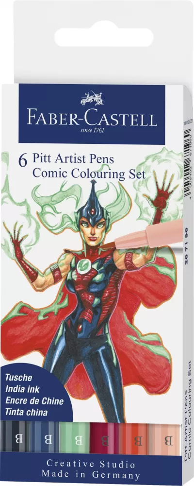 Pitt artist pen set 6 buc comic Faber-Castell-img