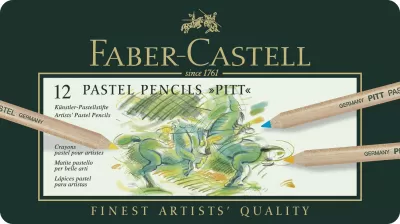 Creioane pastel pitt 12 culori Faber-Castell-img