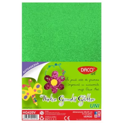 Hârtie gumată AA glitter HG420V 20X30CM 10COLI DACO-img