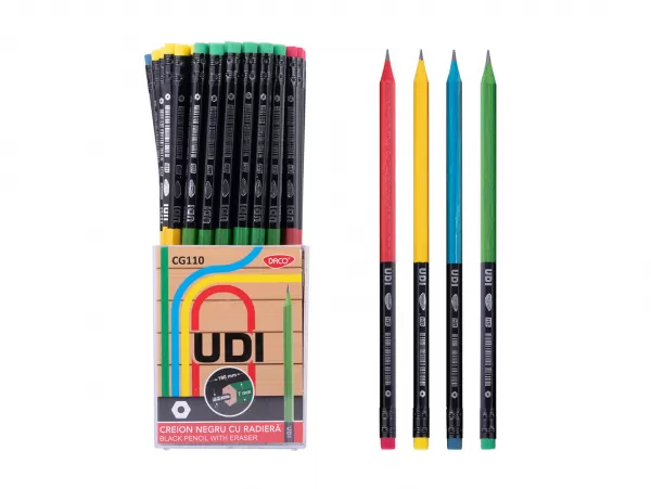 Creion grafit HB cu radiera Udi Daco CG110-2-IMG-slider