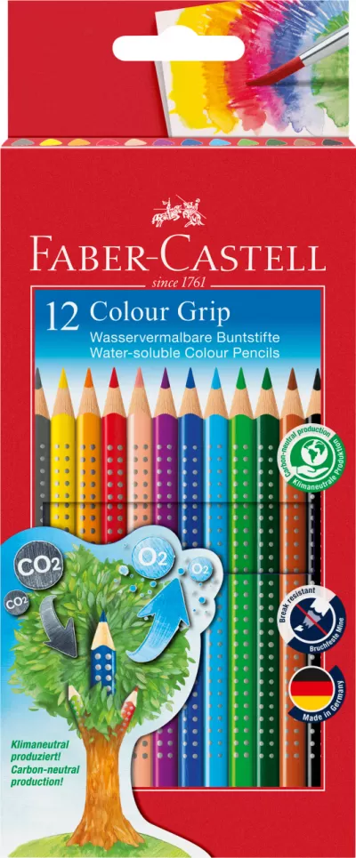 Creioane colorate 12 culori grip 2001 Faber-Castell-img
