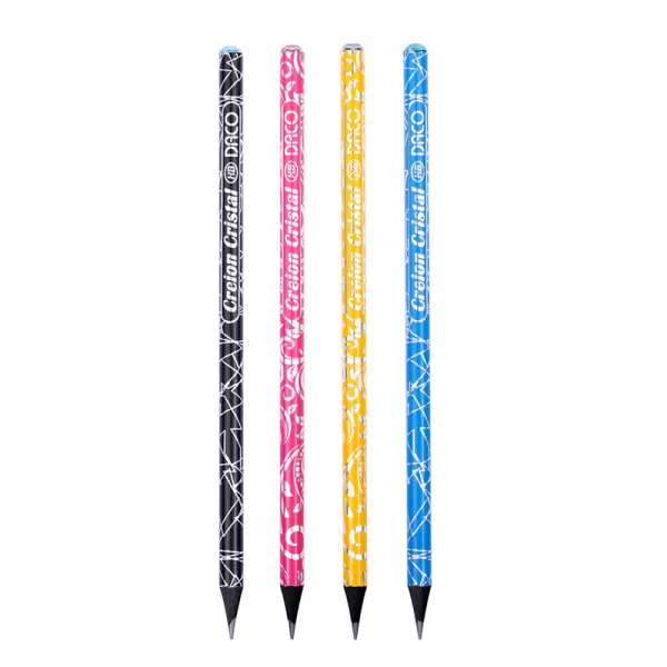 Creion grafit HB, lemn negru CRISTAL Daco CG501-1-IMG-slider