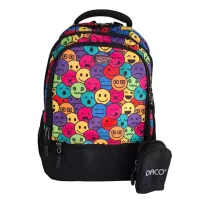 Ghiozdan clasa 0, negru imprimeu Emoji, 38 cm Daco GH3016-2-IMG-slider-mobile