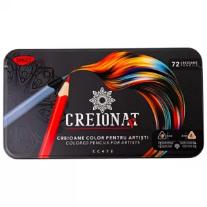 Set 72 creioane colorate in cutie metalica, Creionart Daco CC472-2-IMG-nav