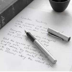 Stilou Faber-Castell grip 2011 argintiu, penita F -3-IMG-nav