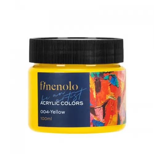 14-Acuarele-acrilice-100-ml-~-Galben-~-Finenolo-Deli