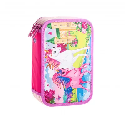 Penar fete cu 3 fermoare, echipat cu 46 piese, Unicorns Daco PE3021E-img