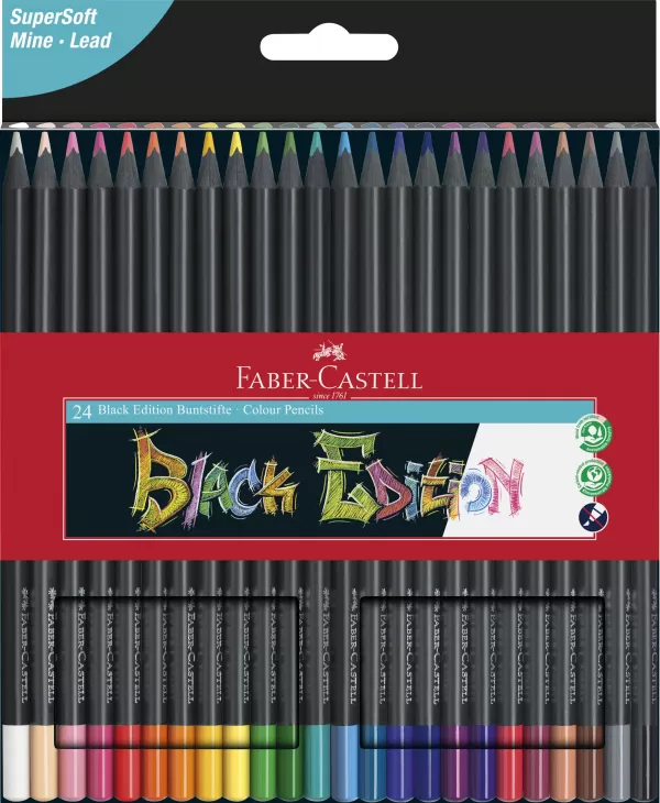 Creioane colorate 24 culori black edition Faber-Castell-1-IMG-slider