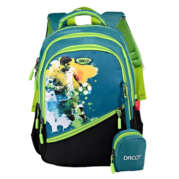 Ghiozdan baieti clasa 0, imprimeu jucator fotbal, 38 cm Daco GH3516-1-IMG-slider
