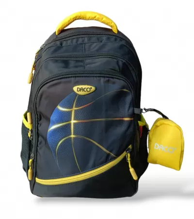 Ghiozdan scolar baieti, imprimeu minge baschet, clasa pregatitoare, 38 cm Daco GH377-img