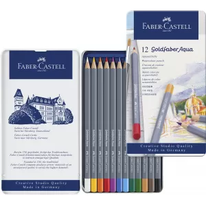 Creioane colorate aquarelle 12 culori goldfaber cut. Metal faber-3-IMG-nav