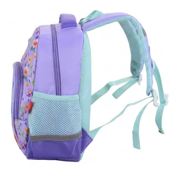 Ghiozdan gradinita fete, lila imprimeu zana cu flori, 33 cm Daco GH260-2