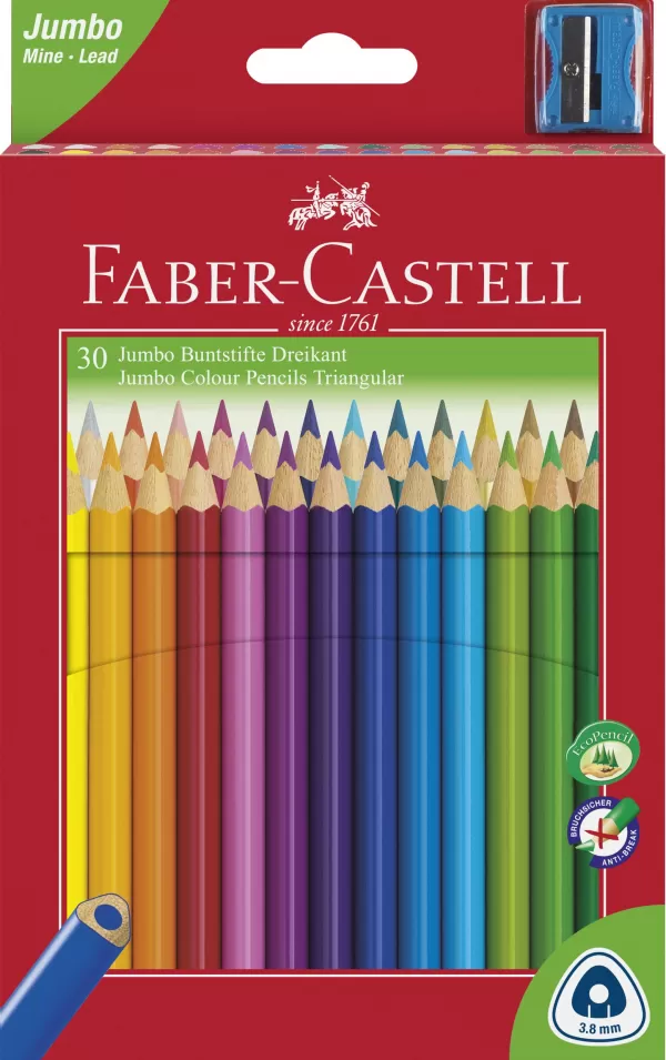 Creioane colorate jumbo 30 culori + ascutitoare Faber-Castell-1-IMG-slider
