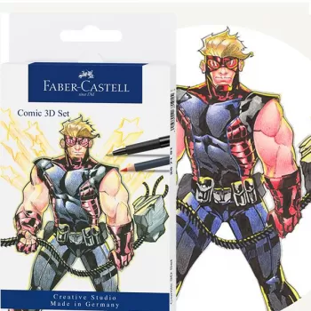 Set pitt artist pen comic 11 piese Faber-Castell-2