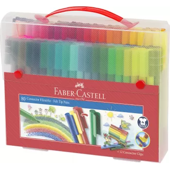 Carioca 80 culori connector cut cadou Faber-Castell-1