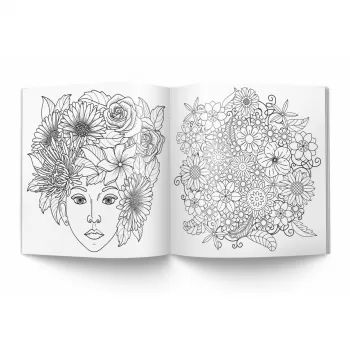 Carte de colorat Mandala natura-2