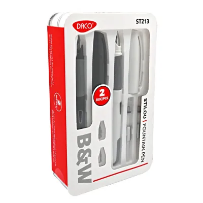 Stilouri Daco Black White, set 2 bucati ST213-img