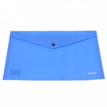 Mapa plastic cu buton A4, albastra, Daco MP120A-1