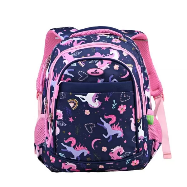 Ghiozdan fete clasa 0, bleumarin, imprimeu unicorni, 38 cm Ecada 614002-1-IMG-slider