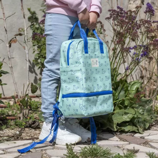Ghiozdan gradinita verde, imprimeu foca, 33 cm Milan-5-IMG-slider