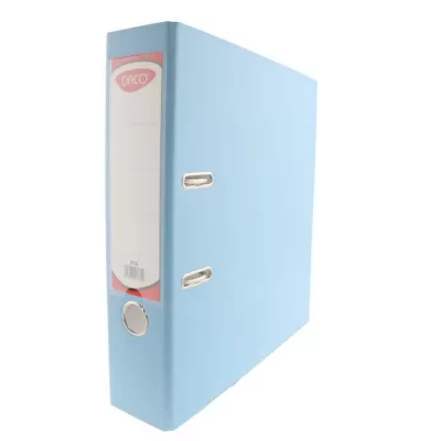 Biblioraft plastifiat albastru deschis, 75 mm, Daco-img
