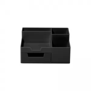 Suport accesorii si pixuri birou, 5 compartimente, negru Ecada-1-IMG-nav
