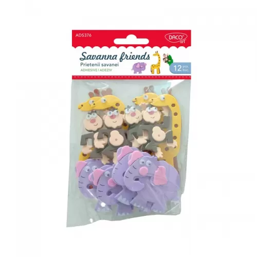 17-Accesorii-craft-~-animale-spuma-autoadeziva-AD376-Prietenii-savanei-DACO