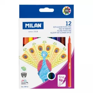 Carioci 12 culori Milan, varf subtire 06F12-1-IMG-nav