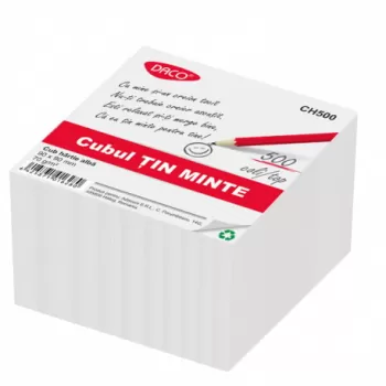 Cub hârtie alb 9X9CM  500 coli DACO CH500-1