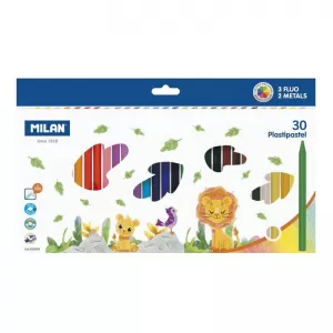 Creioane cerate 30 culori, corp rotund Milan-1-IMG-nav