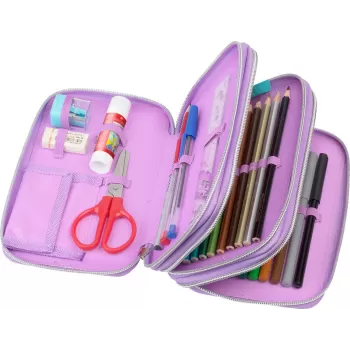 Penar 3 compartimente fete, echipat cu 44 piese, Unicorn 3D Faber-Castell-5