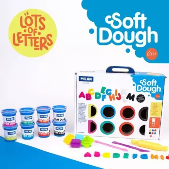 Plastilina 8 culori x 59 gr, plus forme Lots of Letters Milan-4