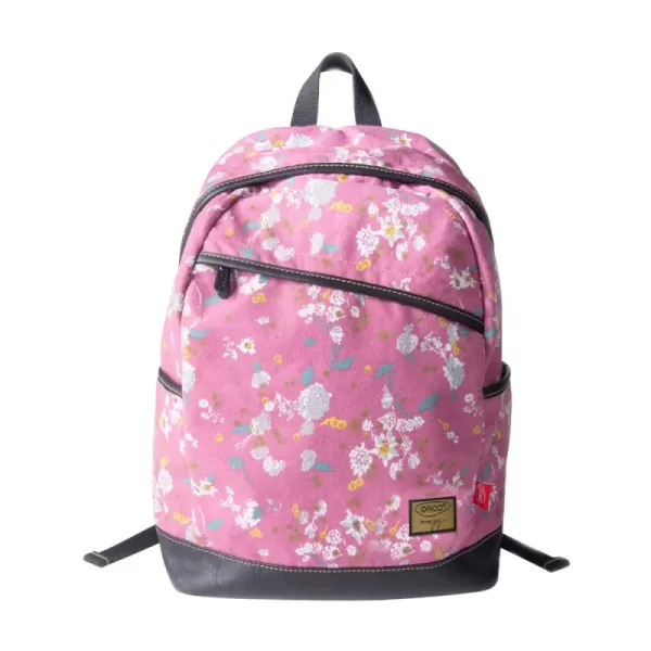 Ghiozdan fete liceu si gimnaziu,  roz cu imprimeu floral, 44 cm, Daco GH454-1-IMG-slider